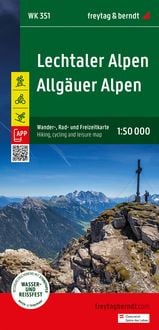 Produktbild: Lechtaler Alpen - Allgäuer Alpen, Wander-, Rad- und Freizeitkarte 1:50.000, freytag & berndt, WK 351