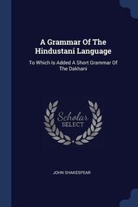 Produktbild: A Grammar Of The Hindustani Language