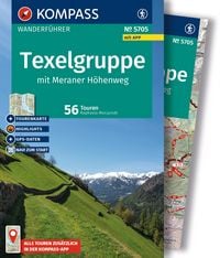 Produktbild: KOMPASS Wanderf&uuml;hrer Texelgruppe mit Meraner H&ouml;henweg, 56 Touren mit Extra-Tourenkarte