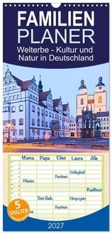 Produktbild: Familienplaner 2027 - Welterbe - Kultur und Natur in Deutschland mit 5 Spalten (Wandkalender, 21 x 45 cm) CALVENDO