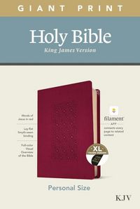 Produktbild: KJV Personal Size Giant Print Bible, Filament Enabled Edition (Leatherlike, Diamond Frame Cranberry, Indexed)