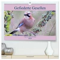 Produktbild: Gefiederte Gesellen - V&ouml;gel aus Wald und Garten (hochwertiger Premium Wandkalender 2026 DIN A2 quer), Kunstdruck in Hochglanz
