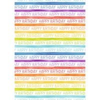 Produktbild: Idena Geschenkpapier Happy Birthday Regenbogenfarben 70cmx2m