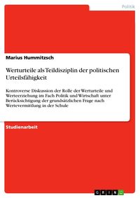 Produktbild: Werturteile als Teildisziplin der politischen Urteilsf&auml;higkeit