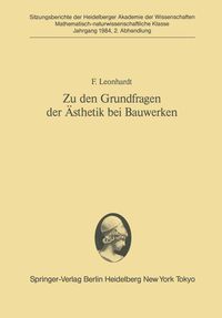 Produktbild: Zu den Grundfragen der &Auml;sthetik bei Bauwerken