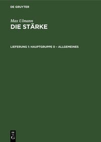 Produktbild: Hauptgruppe 0 &ndash; Allgemeines