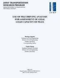 Produktbild: Use of Pile Driving Analysis for Assessment of Axial Load Capacity of Piles
