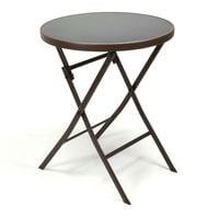 Produktbild: Bistro Tisch mit Glasplatte, klappbar