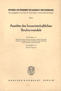 Produktbild: Aspekte des hauswirtschaftlichen Strukturwandels.