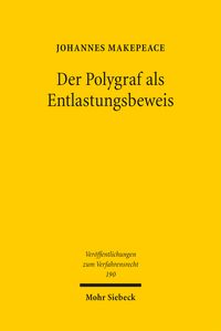 Produktbild: Makepeace, J: Polygraf als Entlastungsbeweis