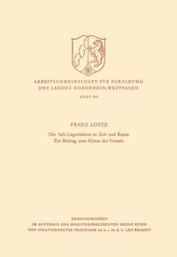 Produktbild: Die Salz-Lagerst&auml;tten in Zeit und Raum Ein Beitrag zum Klima der Vorzeit
