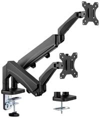 Produktbild: Value 17.99.1183 Monitor-Tischhalterung 2 Display(s) 43,2 cm (17") - 81,3 cm (32") Schwarz Drehbar, H&ouml;henverstellbar