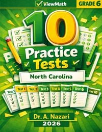 Produktbild: 10 North Carolina NC EOG Grade 6 Math Practice Tests