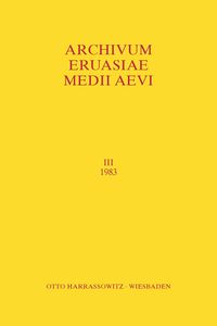 Produktbild: Archivum Eurasiae Medii Aevi III 1983
