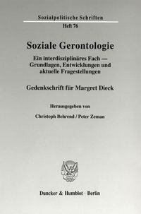 Produktbild: Soziale Gerontologie.