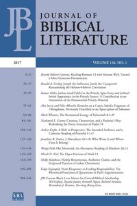 Produktbild: Journal of Biblical Literature 136.1 (2017)