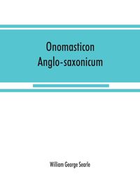 Produktbild: Onomasticon anglo-saxonicum