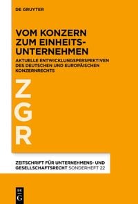 Produktbild: Vom Konzern zum Einheitsunternehmen