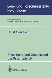 Produktbild: Entstehung und Gegenstand der Psychophysik