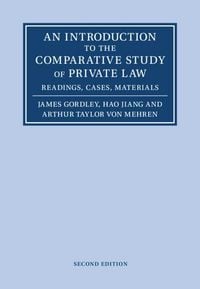 Produktbild: An Introduction to the Comparative Study of Private Law