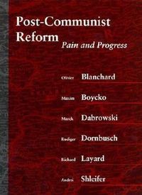 Produktbild: Post-Communist Reform: Pain and Progress
