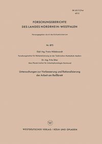 Produktbild: Untersuchungen zur Verbesserung und Rationalisierung der Arbeit am Rei&szlig;brett