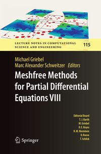 Produktbild: Meshfree Methods for Partial Differential Equations VIII