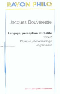 Produktbild: Langage, Perception et Realite Tome 2: Physique, Phenomenologie et