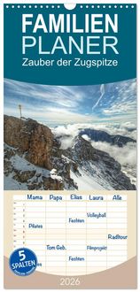 Produktbild: Familienplaner 2026 - Zauber der Zugspitze mit 5 Spalten (Wandkalender, 21 x 45 cm) CALVENDO