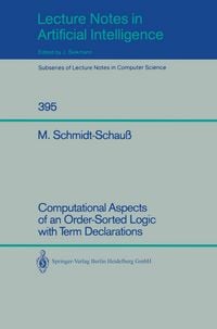 Produktbild: Computational Aspects of an Order-Sorted Logic with Term Declarations
