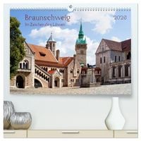 Produktbild: Braunschweig Im Zeichen des L&ouml;wen (hochwertiger Premium Wandkalender 2026 DIN A2 quer), Kunstdruck in Hochglanz