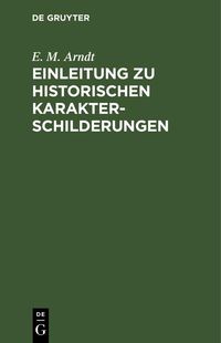 Produktbild: Einleitung zu historischen Karakterschilderungen