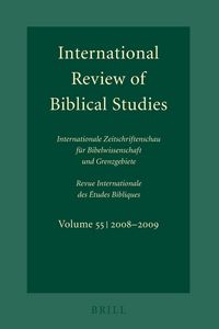 Produktbild: International Review of Biblical Studies, Volume 55 (2008-2009)