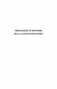 Produktbild: Philologie et histoire langueespagnole
