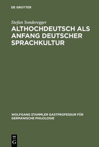 Produktbild: Althochdeutsch als Anfang deutscher Sprachkultur