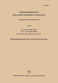 Produktbild: Glimmentladungss&auml;ulen ohne Wand bei h&ouml;heren Drucken