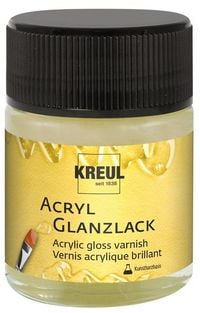 Produktbild: KREUL Acryl Glanzlack auf Kunstharzbasis 50 ml, f&uuml;r Holz, Pappe, Stein, Keramik und Kunststoffe