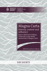 Produktbild: Magna Carta: history, context and influence