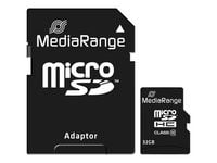 Produktbild: MediaRange - Flash-Speicherkarte (microSDHC/SD-Adapter inbegriffen)