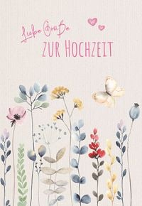 Produktbild: Gru&szlig;karte - Liebe Gr&uuml;&szlig;e zur Hochzeit