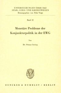 Produktbild: Monet&auml;re Probleme der Konjunkturpolitik in der EWG.
