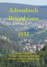 Produktbild: Adressbuch Baiersbronn 1935