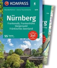 Produktbild: KOMPASS Wanderf&uuml;hrer N&uuml;rnberg, Frankenalb, Frankenh&ouml;he, Steigerwald, Fr&auml;nkisches Seenland, 55 Touren mit Extra-Tourenkarte