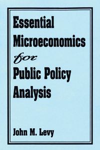 Produktbild: Essential Microeconomics for Public Policy Analysis
