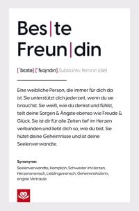 Produktbild: Definition Beste Freundin: Das perfekte Geschenk f&uuml;r deine Seelenverwandte