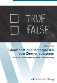 Produktbild: Glaubhaftigkeitsdiagnostik von Zeugenaussagen