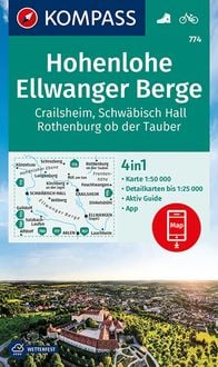 Bild vom Artikel KOMPASS Wanderkarte 774 Hohenlohe, Ellwanger Berge, Crailsheim, Schwäbisch Hall, Rothenburg ob der Tauber 1:50.000 vom Autor Kompass-Karten GmbH