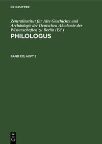 Produktbild: Philologus. Band 123, Heft 2