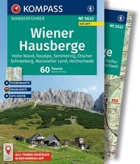 Produktbild: KOMPASS Wanderf&uuml;hrer Wiener Hausberge, 60 Touren mit Extra-Tourenkarte