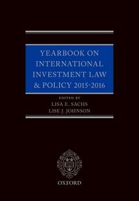 Produktbild: Yearbook on International Investment Law & Policy 2015-2016